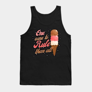 One cone to rule them all ice cream scoops Tank Top